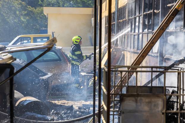 Pula: Veliki požar u Šijanu, došlo je do požara skladišta, širi se gusti dim