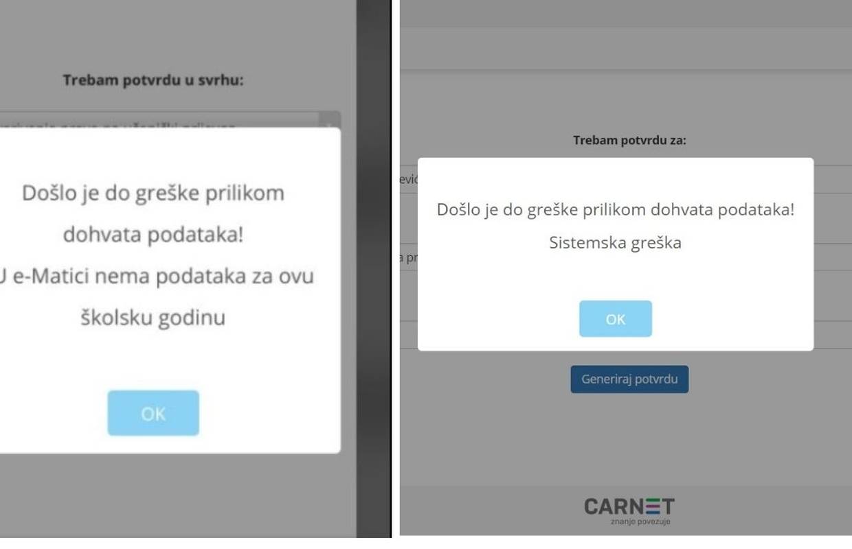 Roditelji bijesni, većina škola još nije unijela podatke u e-dnevnike, ne mogu do potvrda