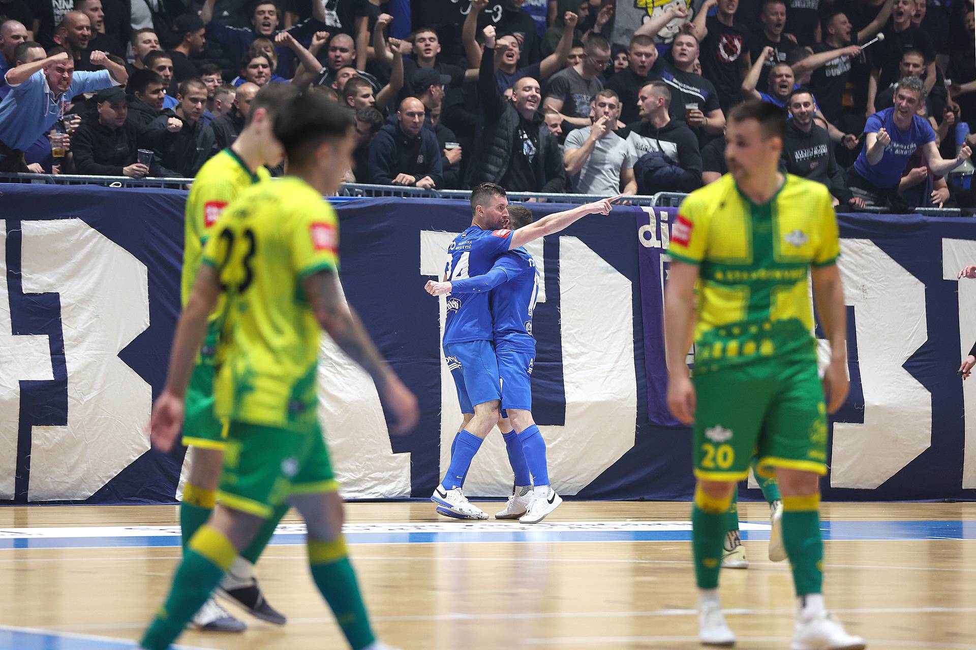 Zagreb: 3. utakmica polufinala HMNL: Futsal Dinamo - Futsal Pula