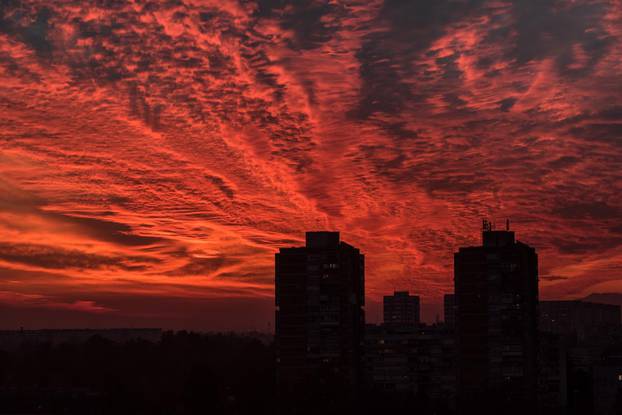 Zalazak sunca u Zagrebu