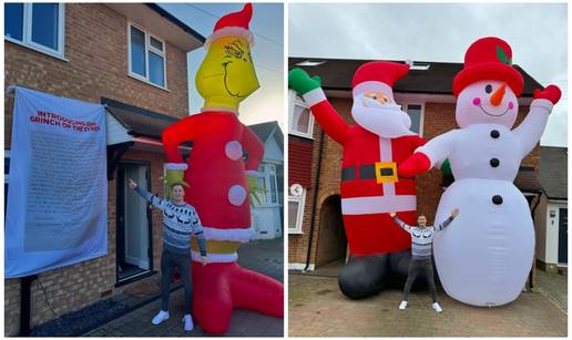 Rat u kvartu! Susjed mu pisao da su mu božićne figure neukus. Uzvratio je divovskim Grinchem