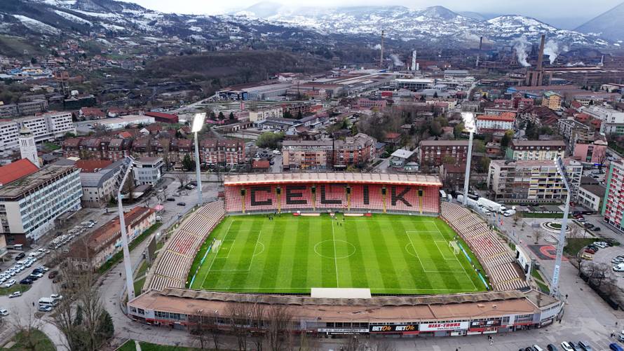 FIFA World Cup - UEFA Qualifiers - A drone view shows Bilino Polje Stadium ahead of the match between Bosnia and Herzegovina against Italy