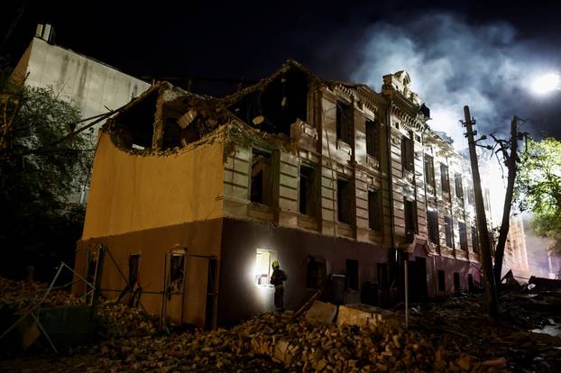Aftermath of a Russian missile attack in Kyiv