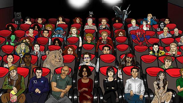 U ovom kinu identificirajte 36 likova iz filmova,  ako možete