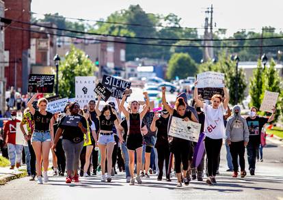 Protests in the rural town of Anna, Illinois