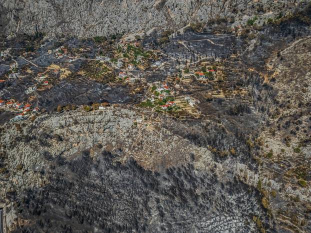 Omiš Borak:  Posljedice požara u mjestu Borak iznad Omiša