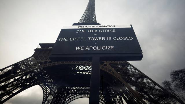 Eiffel Tower shut due to workers' strike