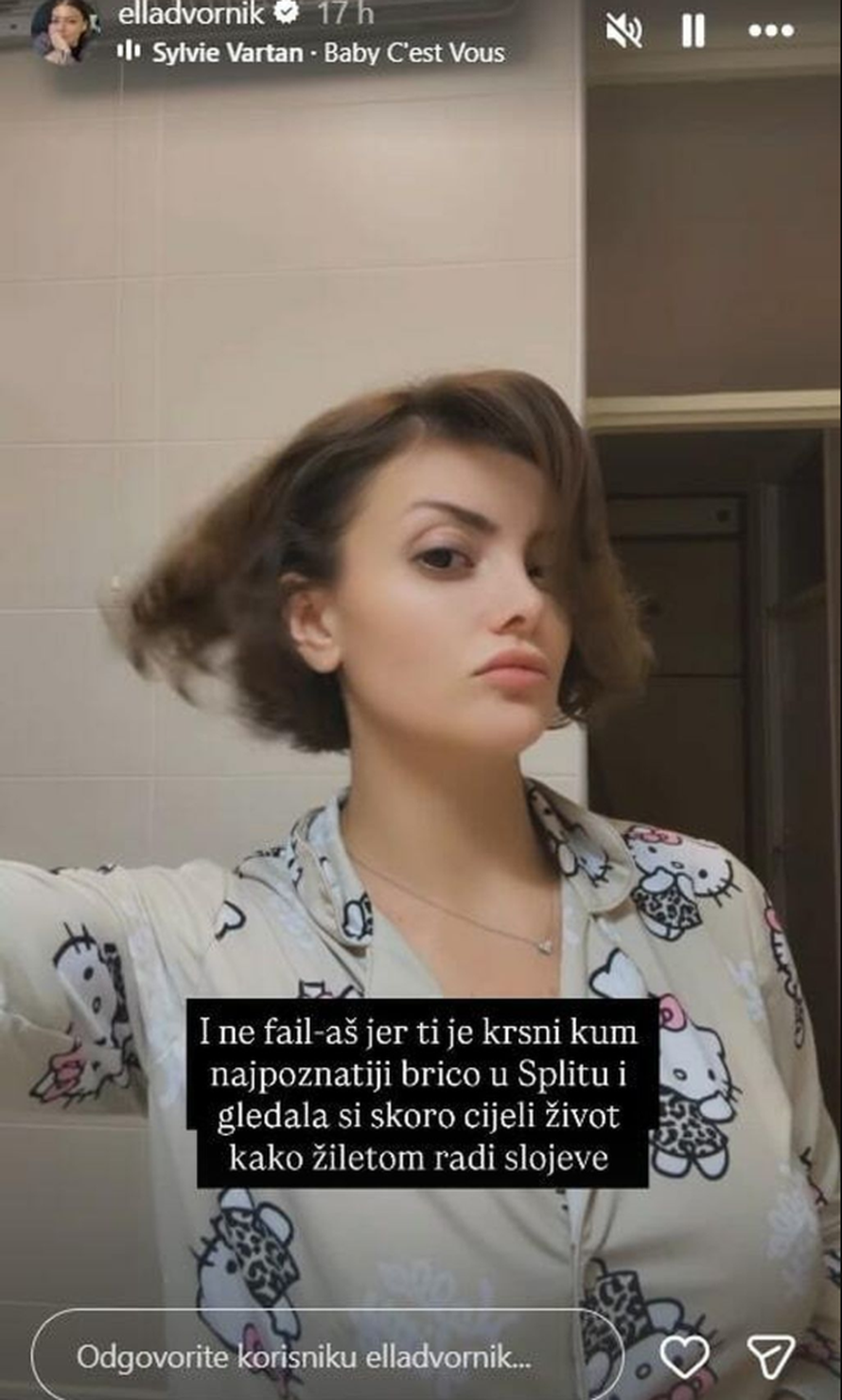 Nije čekala frizera: Ella Dvornik sama doma promijenila frizuru
