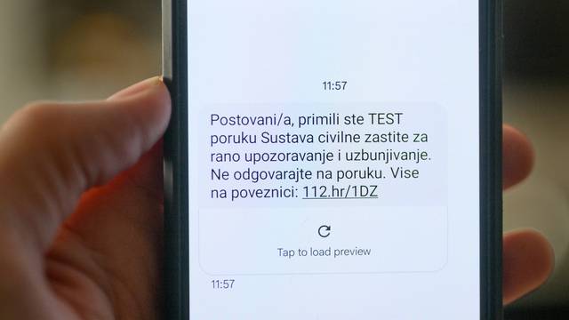 Zagreb: Test poruka Sustava civilne zaštite za rano upozoravanje i uzbunjivanje