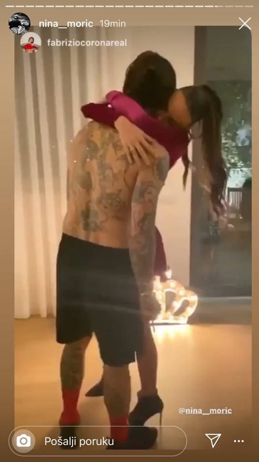 Corona party: Nina Morić ljubi bivšeg muža, dovela mu i sina