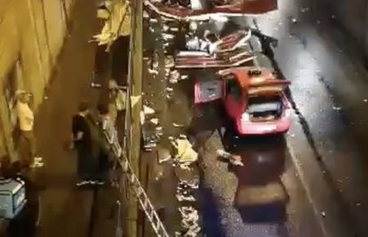 VIDEO Nevrijeme izazvalo kaos u Zagrebu, vjetar oštetio stabla, a na automobil pao limeni krov
