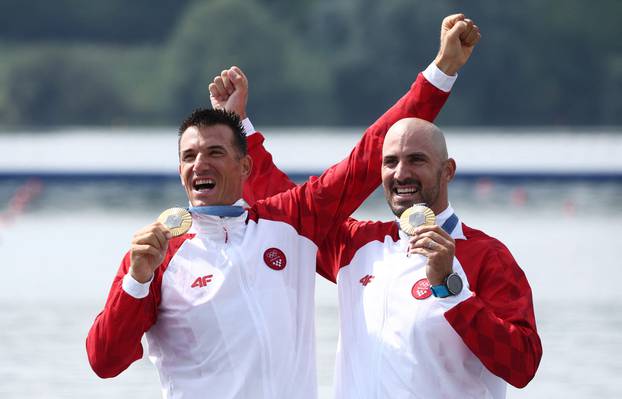 Rowing - Men's Pair Victory Ceremony