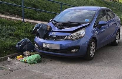 NEVJEROJATNO! Iz zagrebačkog nebodera  bacili smeće. Uništili su auto osobe s invaliditetom