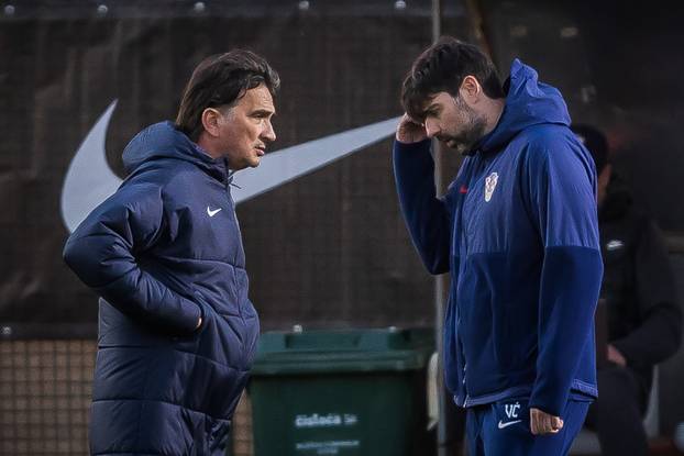 Trening hrvatske nogometne reprezentacije na splitskom Poljudu