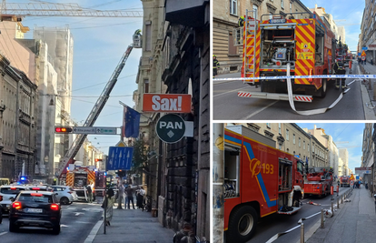 Drama u centru Zagreba: Požar u stanu u Palmotićevoj, čovjeka vatrogasci spašavali s balkona