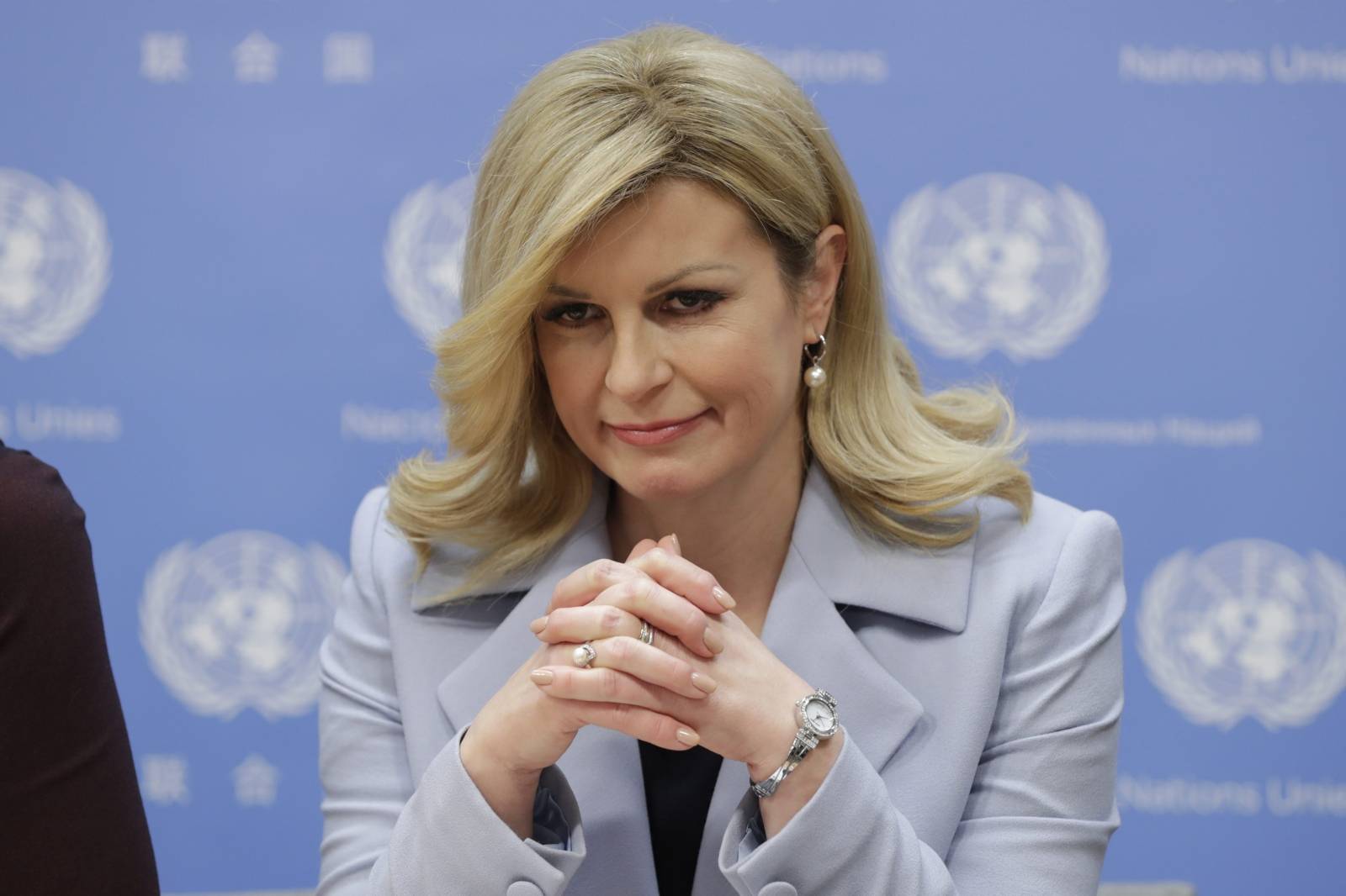Presser by Kolinda Grabar Kitarovic President of Croatia