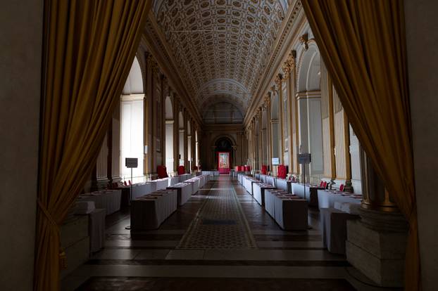 The Sistine Chapel ahead of the conclave to elect the next pope at the Vatican