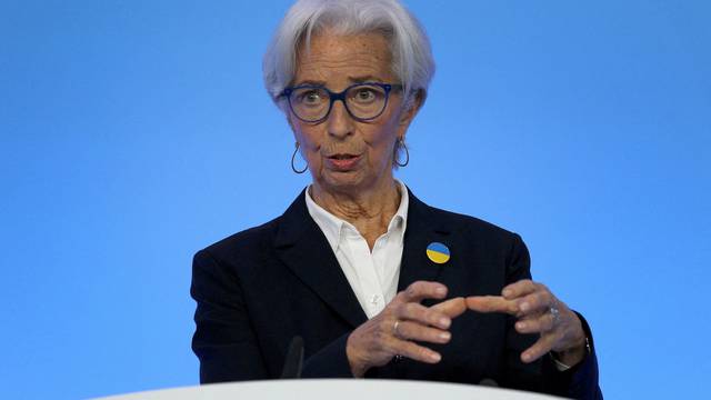 FILE PHOTO: ECB President Christine Lagarde holds news conference following a Governing Council monetary meeting, in Frankfurt, Germany