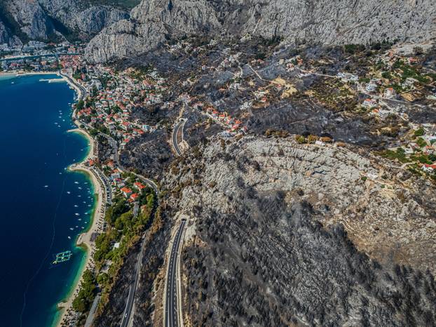 Omiš Borak:  Posljedice požara u mjestu Borak iznad Omiša