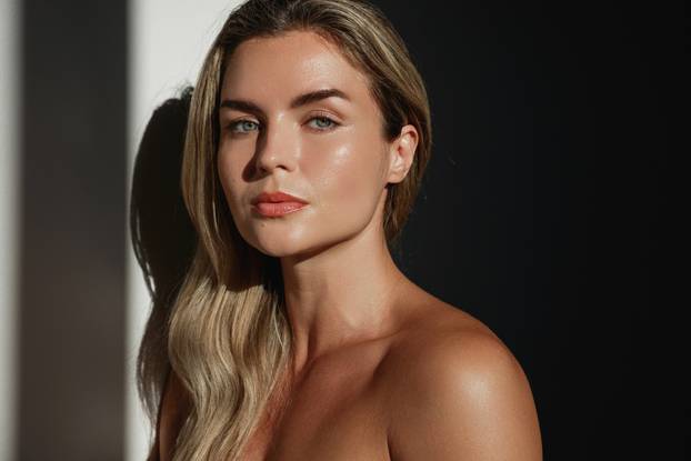 Portrait,Of,Young,Woman,With,Long,Blonde,Hair,In,Sunlight.