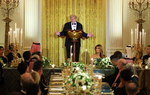 U.S. President Donald Trump hosts dinner for Saudi Crown Prince Mohammed bin Salman, at the White House in Washington