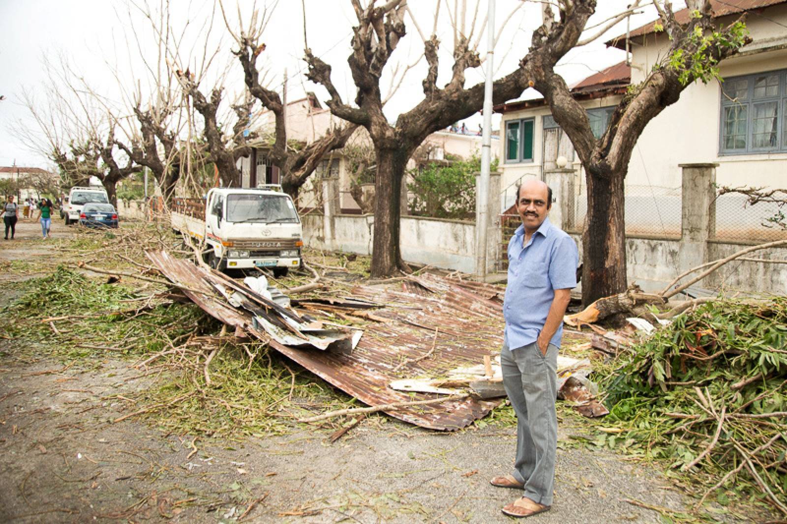 Damage from the Cyclone Idai is seen in Beira