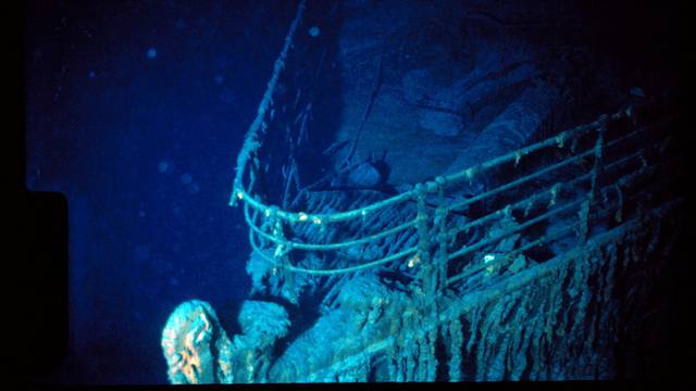 A handout image from a rare dive at the resting place of the Titanic's wreck