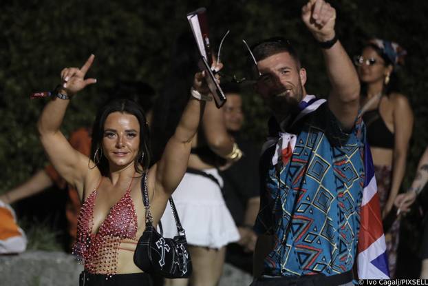 Split: Dolazak partijanera na drugu večer Ultra Europe festivala 2025.