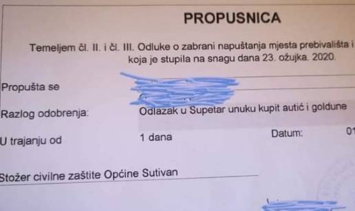 Propusnica s Brača postala hit: 'Unuku kupiti autić i goldune...'