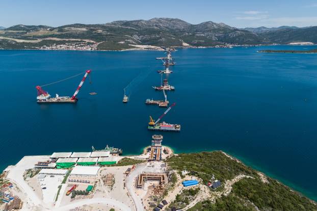 Pelješki most iz zraka