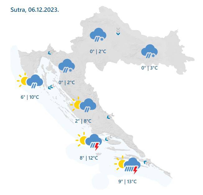 Hrvatska na -4°C! Stiže snijeg