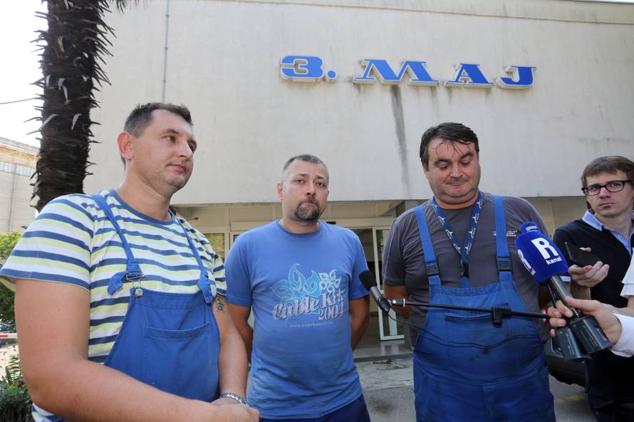 Rijeka: Izjave Älanova Å¡trajkaÄkog odbora pred brodogradiliÅ¡tem 3. maj