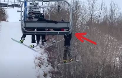 VIDEO Dječak iskliznuo sa ski lifta: 'Drži se, još malo! Ajde!'