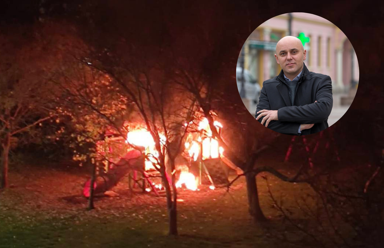 U Vinkovcima potpuno izgorjelo dječje igralište: 'Želim vjerovati kako se ovo dogodilo slučajno'