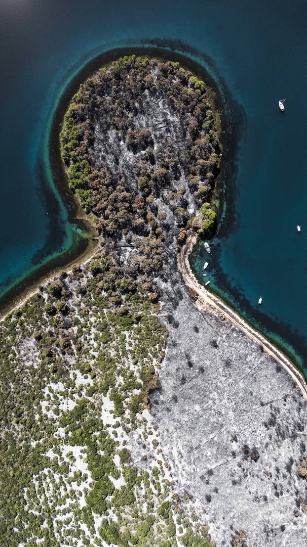 Zaton: Nakon požara poluotok neodoljivo podsjeća na portret čovjeka