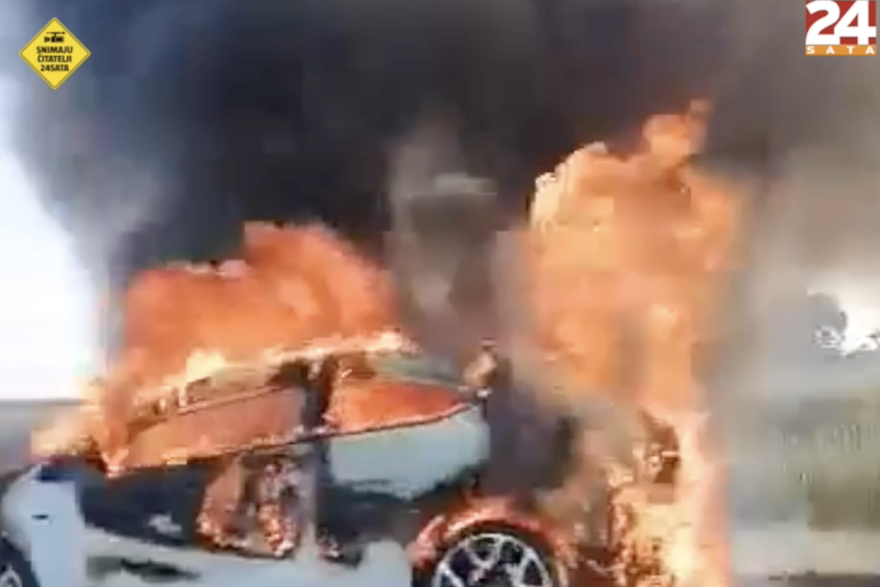 Zapalio se auto na autocesti A1