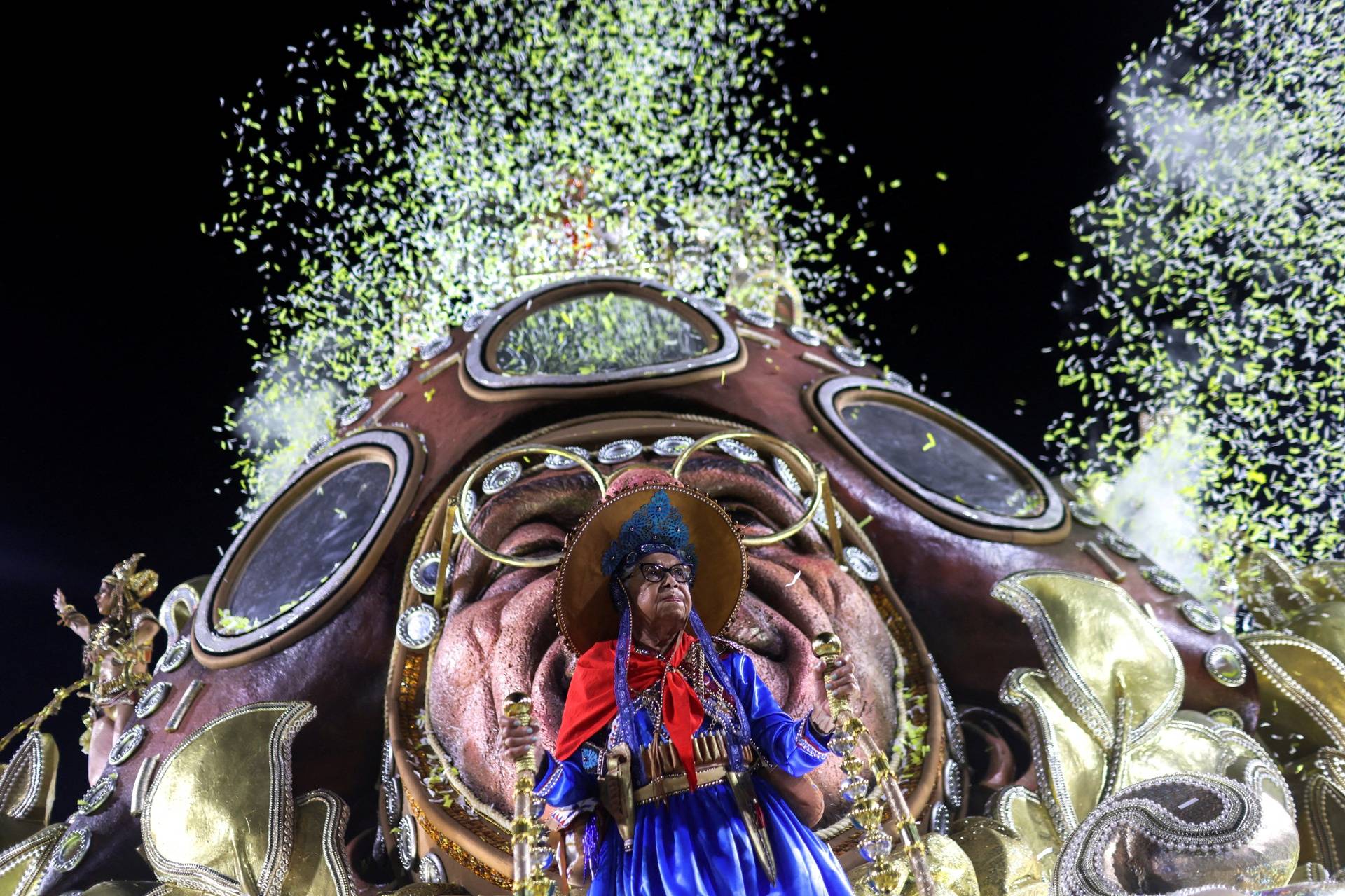 Carnival magic descends on Rio as second night of elite samba schools lights up the Sambadrome, in Rio de Janeiro