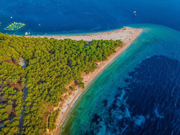 Fotografije iz zraka plaže Zlatni rat koja je promijenila svoj oblik