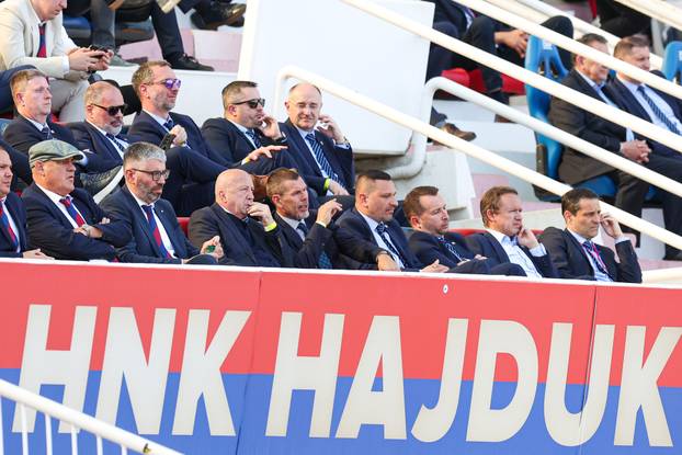 Split: Poznati na tribinamaa tijekom utakmice Hajduka i Dinama 