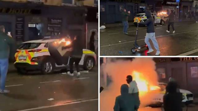 Nevjerojatne scene iz srca Irske: Pogledajte kako prosvjednik pali policijsko vozilo u Dublinu
