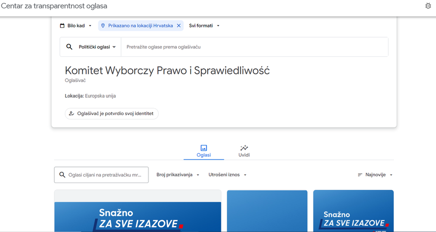 Strani agenti u izborima? Pravo i pravda iz Poljske plaćaju oglase s HDZ-ovim vizualima
