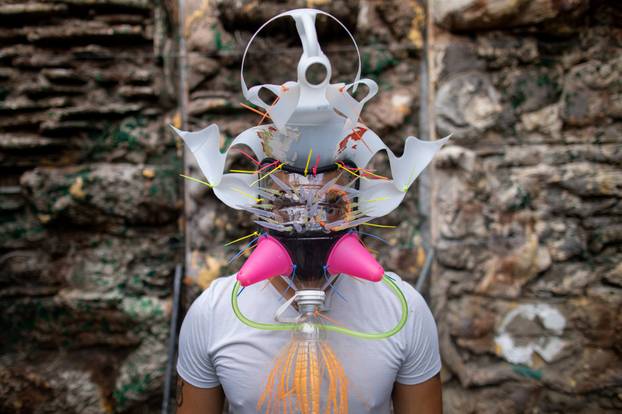 Filipino artist Leeroy New shifts to designing makeshift masks amid coronavirus pandemic