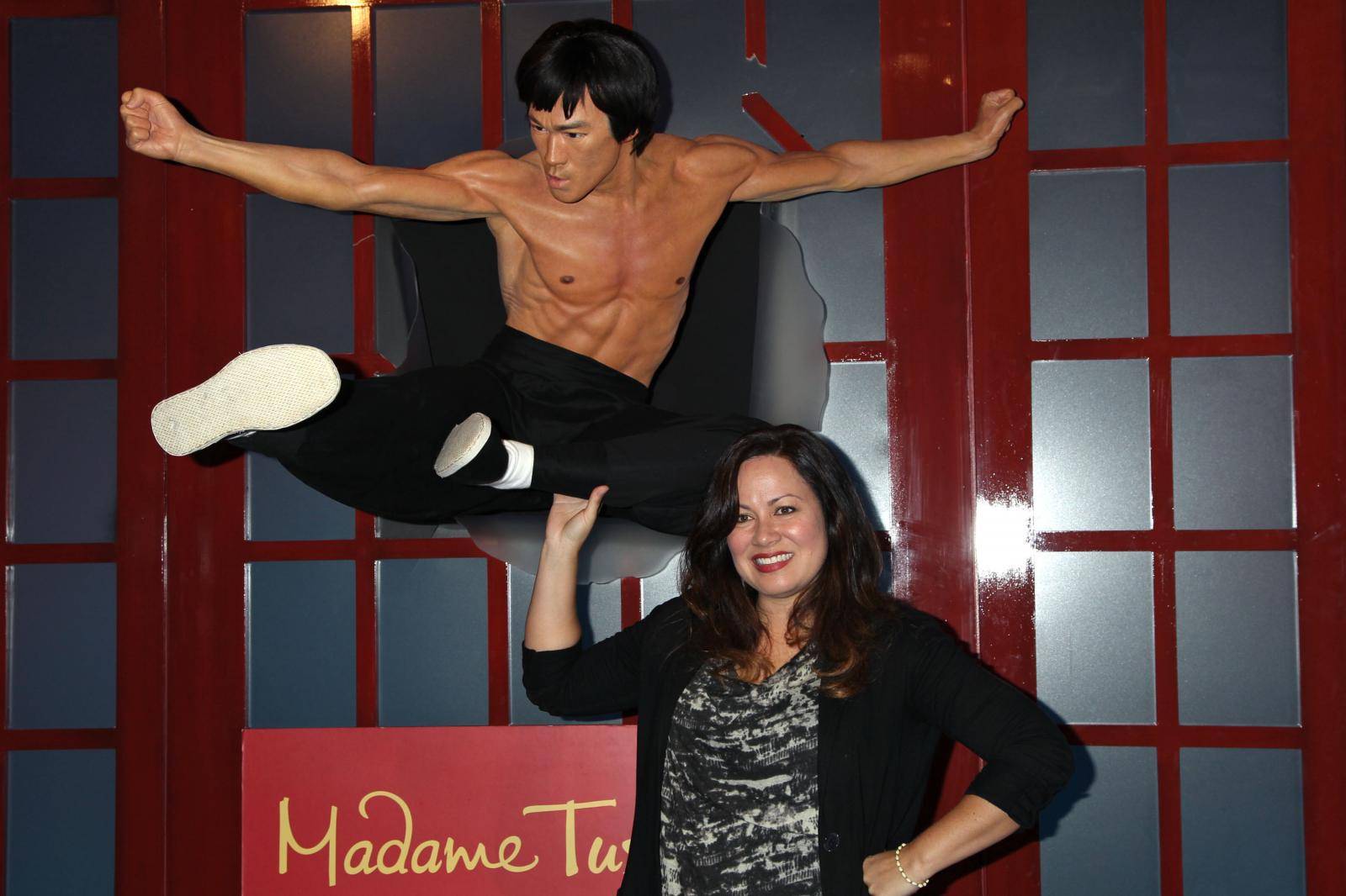 Madame Tussauds Hollywood with Shannon Lee (Bruce.s daughter) unveil their new Bruce Lee wax action figure in Hollywood, California. by Baxter