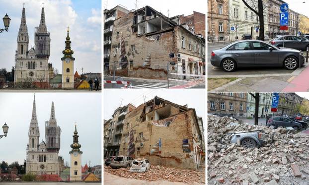 Zagreb na dan potresa i danas