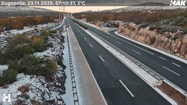 HAK: Snijeg ne pada, autoceste su očišćene. Upozorenje za ove dijelove Hrvatske