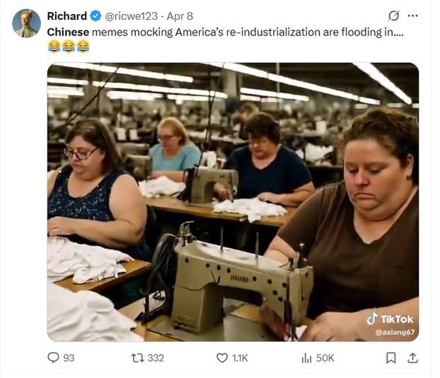 FOTO Kinezi brutalno sprdaju Amerikance: 'Ovako će izgledati njihova proizvodnja! Ha, ha, ha'