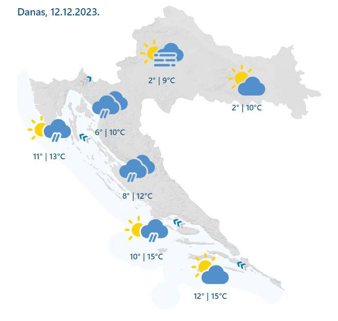 Alarm zbog jakog juga za cijeli Jadran. Stiže nova obilna kiša, a temperature na proljetnih 18°C