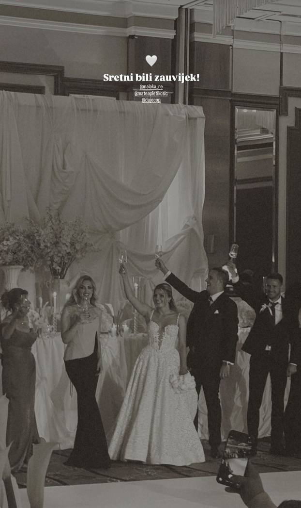 FOTO Bajkovita svadba Hrvatice koja nastupa za Crnu Goru. Kum bivši 'vatreni', pjevao im i Vuco