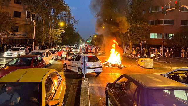 FILE PHOTO: Protest over the death of Mahsa Amini, in Tehran