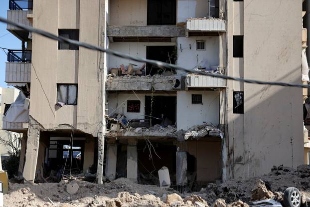 Aftermath of a strike, in Tyre